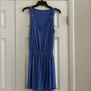 BECCA Purple Gathered Cover up Dress